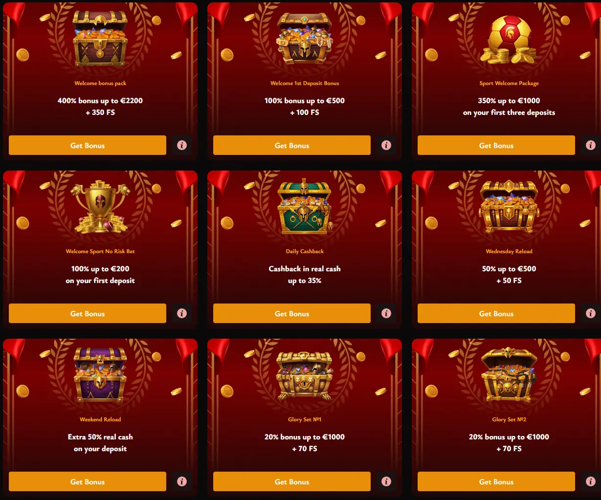 betnaro casino bonuses